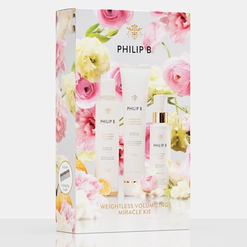 PHILIP B. Weightless Volumizing Miracle Kit ($205 Value) - Limited Edition Set Includes Shampoo, Conditioner and Weightless Miracle Serum + Bonus Detangling Comb | Amazon (US)