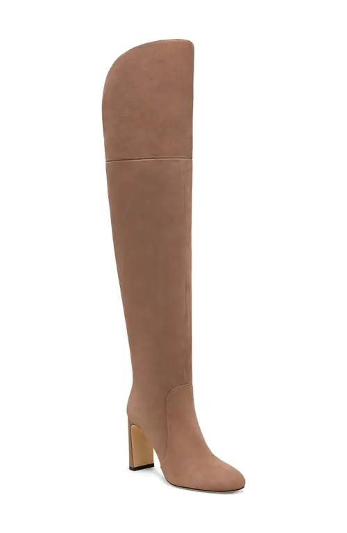 Stuart Weitzman Babette Over the Knee Tubo 85 Boot in Taupe Suede at Nordstrom, Size 10 | Nordstrom