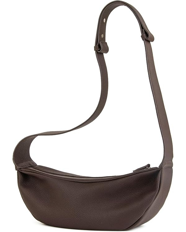 DONNAIN Genuine Leather Crossbody Bags for Women Sling Bag Crescent Half Moon Shoulder Bag Adjust... | Amazon (UK)