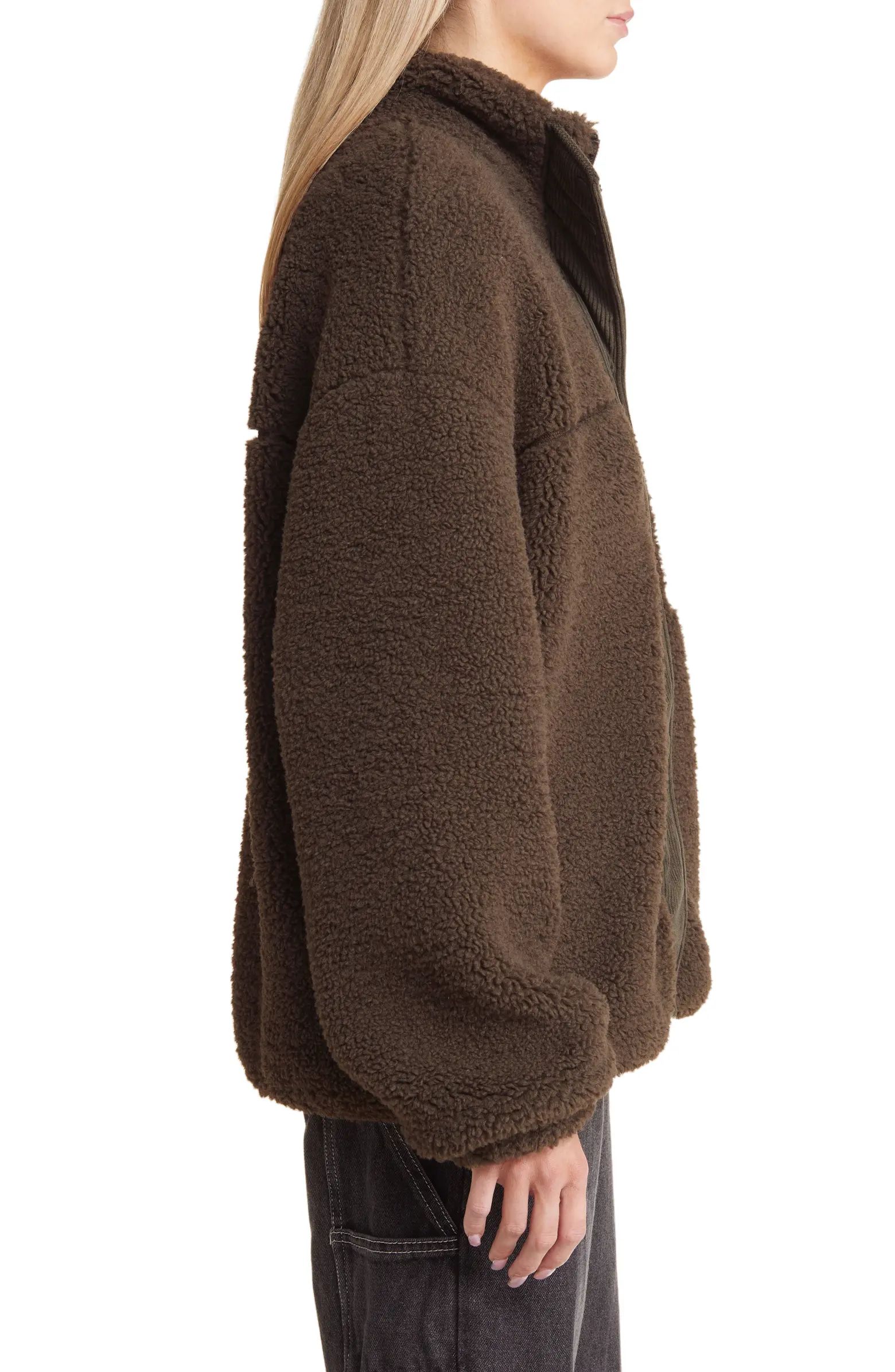 Oversize High Pile Fleece Jacket | Nordstrom