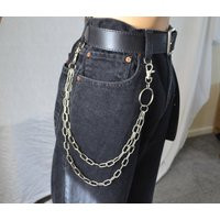 Double Wallet Chain With O Ring, Belt Chain, 90's Trouser Pants, Industrial, Alternative, Egirl, Grunge, Goth, Punk, Rock, Grungy | Etsy (UK)