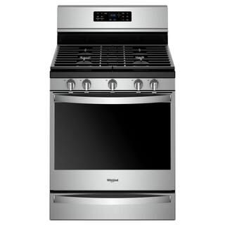 Whirlpool 5.8 cu. ft. Gas Freestanding Range in Fingerprint Resistant Stainless Steel with FROZEN... | The Home Depot