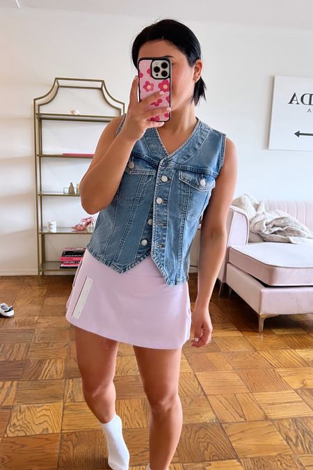Into denim vests this season & this one is only $30, such a good affordable way to try this trend! Wearing XS

summer outfits, summer trends, denim 

#LTKfindsunder50 #LTKfindsunder100 #LTKFestival
