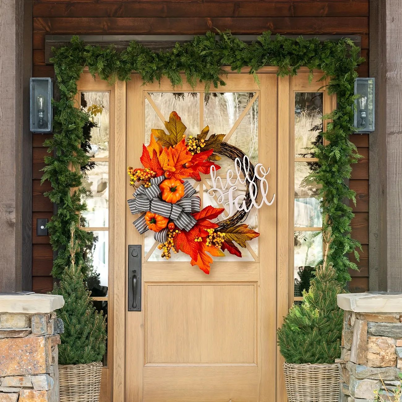 1pc, Artifical Maple Leaf Pumpkin Handicraft Wreath, Autumn Thanksgiving Harvest Day Decor, Home ... | Temu Affiliate Program