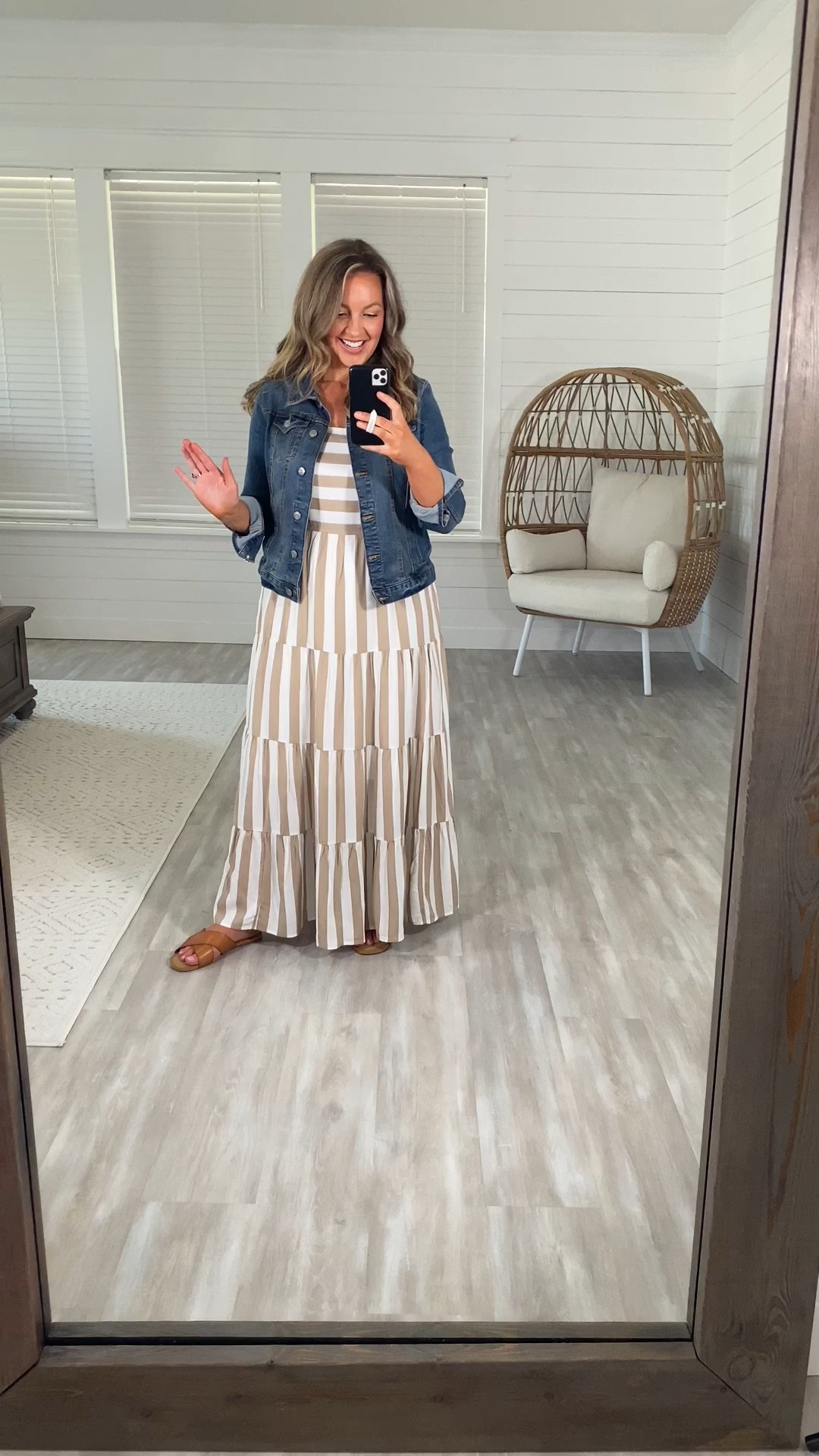 The cutest teacher outfit idea or everyday outfit idea for spring and summer! I love this neutral striped amazon maxi dress paired with a classic denim jacket ! Such a classic combo! 
I am 5'5" Size 8 wearing size Medium


Teacher outfit
summer outfit
maxi dress
amazon dress
spring dress
summer amazon dress
business casual
jean 
jean jacket
denim jacket 

 #amazonfashion #teacheroutfit #LTKSeasonal #LTKMidsize #LTKFindsUnder50