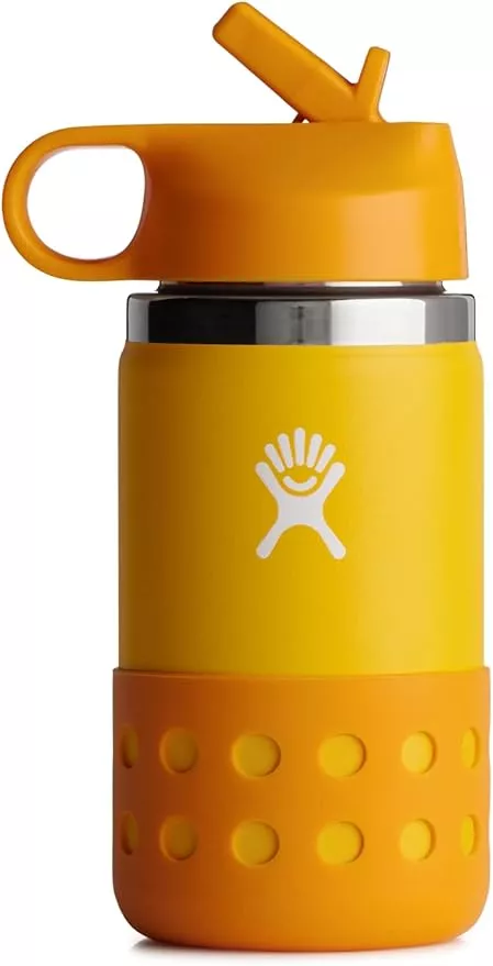 Oisiz Kids Water Bottle with Straw Lid 14oz Vacuum Insulated 316