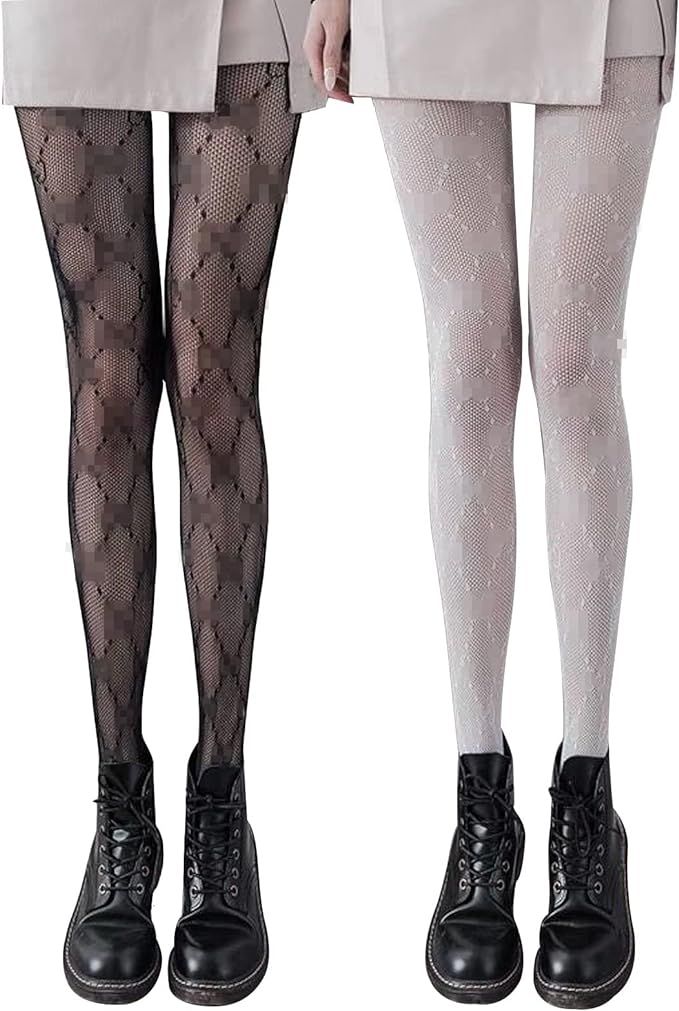 SERAPHY Women's Patterned Tights Fishnet Floral Stockings Sexy Pantyhose Stockings Leggings for P... | Amazon (US)
