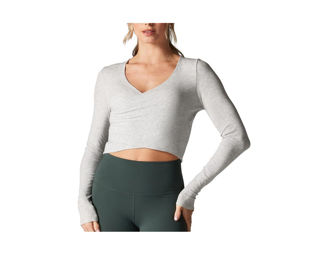 Tavi Women's Criss Cross Long Sleeve Top - Ash | Macy's