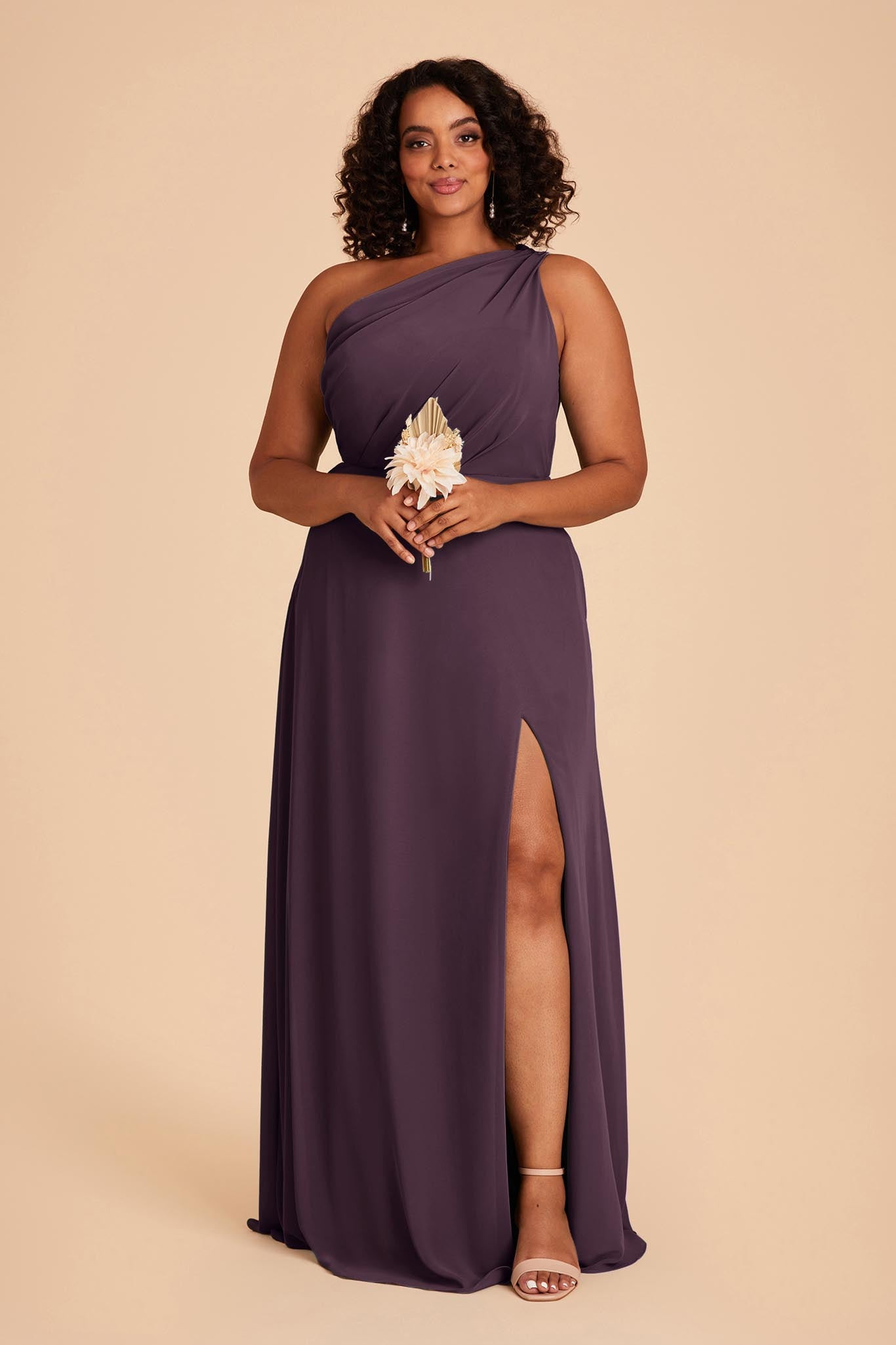 Kira One Shoulder Bridesmaid Dress in Plum | Birdy Grey | Birdy Grey