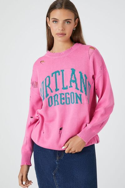 Distressed Portland Oregon Graphic Pullover | Forever 21 (US)