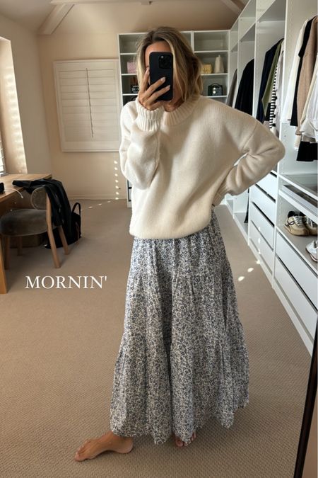 Cozy sweater for the morning. 