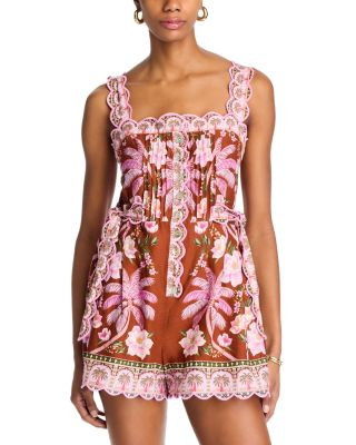FARM Rio Palm Dream Pleated Romper  | Bloomingdale's Women | Bloomingdale's (US)
