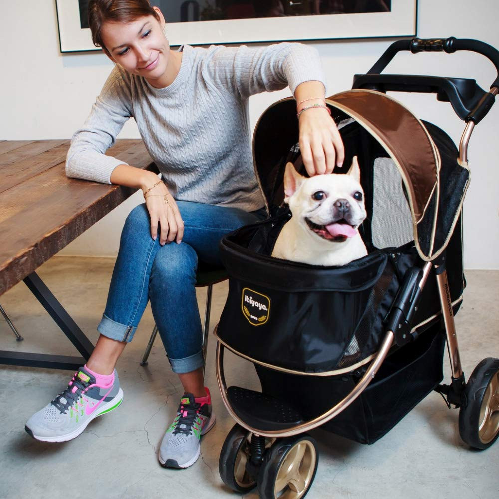 ibiyaya 3 Wheel Dog Stroller for Small and Medium Dogs with Cup Holders, Aluminum Frame Holds Pet... | Amazon (US)