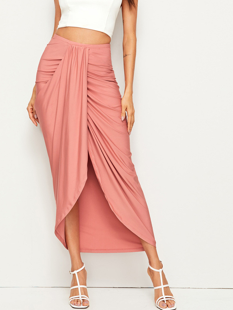 SHEIN High Waist Draped Skirt | SHEIN