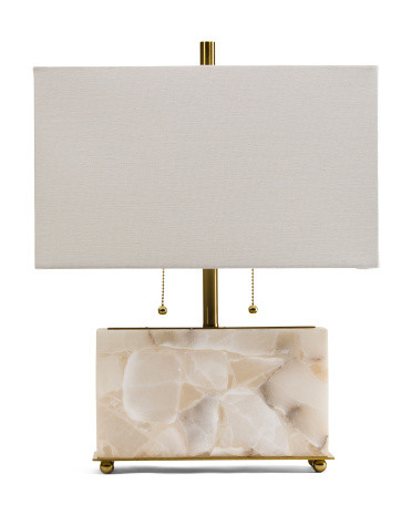 21x11.5 Alabaster Double Pull Table Lamp | TJ Maxx