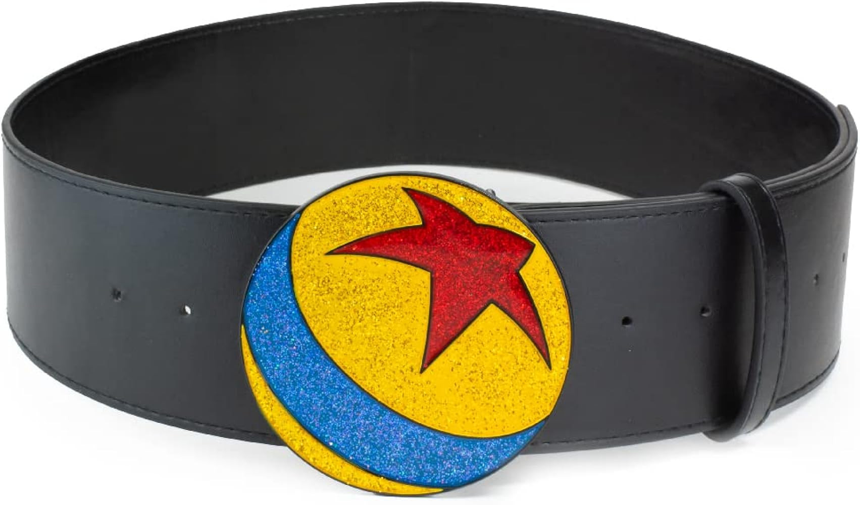 Buckle-Down Men's Disney Pixar, Luxo Ball Glitter Enamel Cast Black, Vegan Leather Belt | Amazon (US)