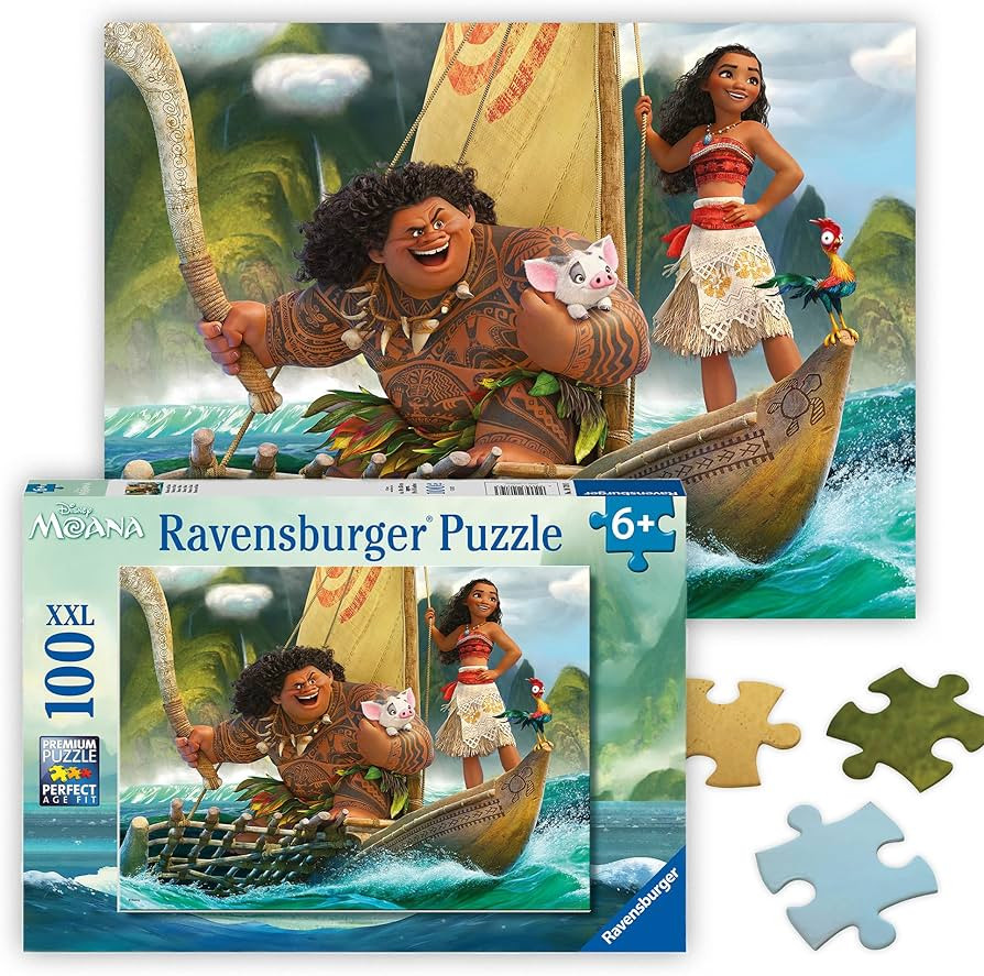 Ravensburger - Disney Moana & Maui - 100 Piece Jigsaw Puzzle - Favorite Scene from The Moana Movi... | Amazon (US)