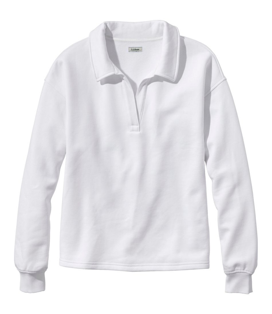 Women's Sunwashed Sweats, Splitneck Polo | L.L. Bean