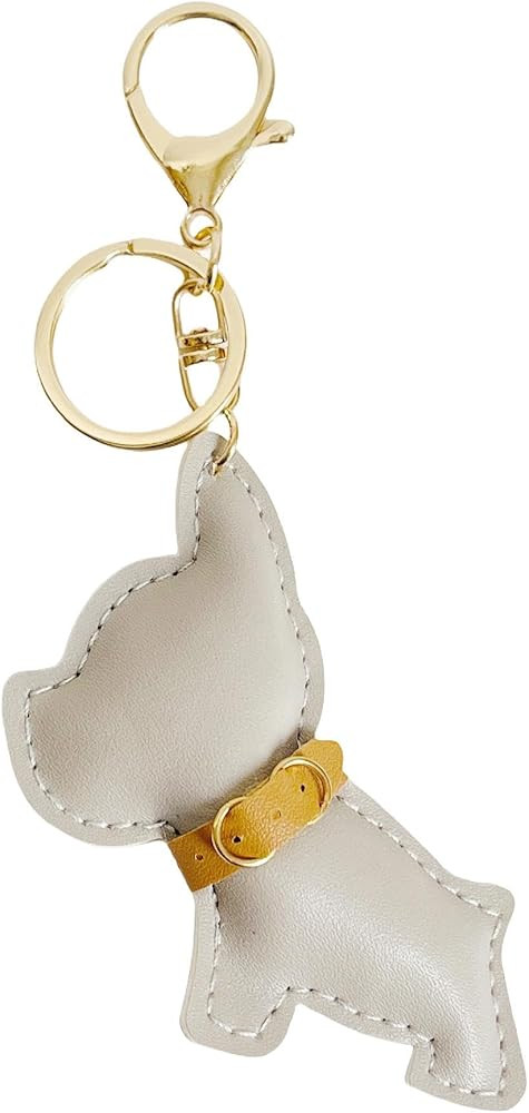 QTMY Leather Dog Keychain Keyring for Women,Purse Charms for Handbags,248 | Amazon (US)