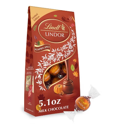 LINDOR, Lindt Fall Harvest Chocolate Pumpkin Spice Bag Candy - 5.1oz | Target