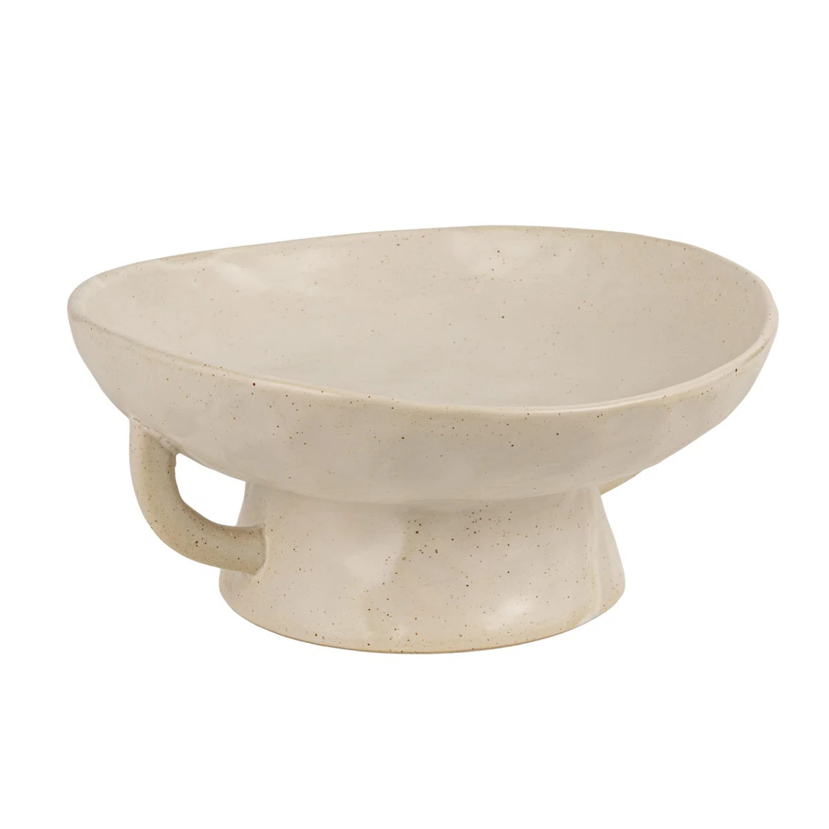 Stoneware Pedestal Bowl with Handles | Wayfair North America