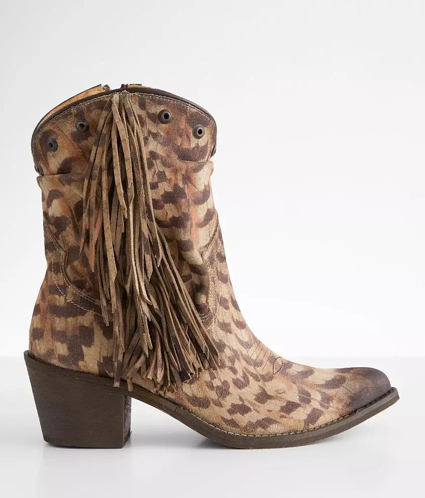 Camo Fringe Leather Boot | Buckle