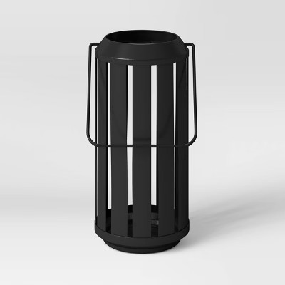 12" x 6.3" Iron Lantern Candle Holder Black - Threshold™ | Target