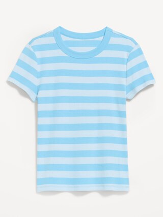 Snug Crew-Neck Ribbed T-Shirt | Old Navy (US)