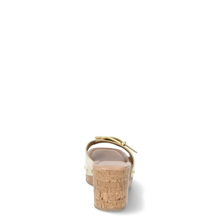Time and Tru Women's Buckle Cork Platform Sandals | Walmart (US)