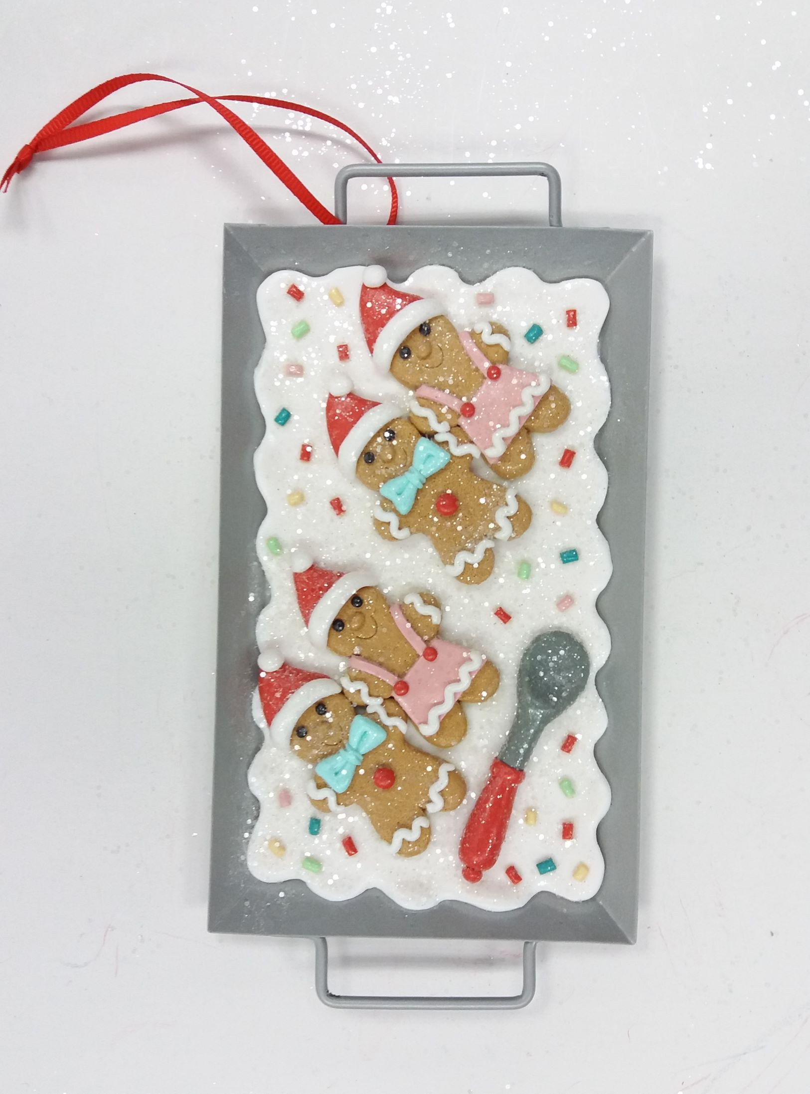 Gingerbread Jumbo White Baking Ornament, 7.5 in, by Holiday Time - Walmart.com | Walmart (US)