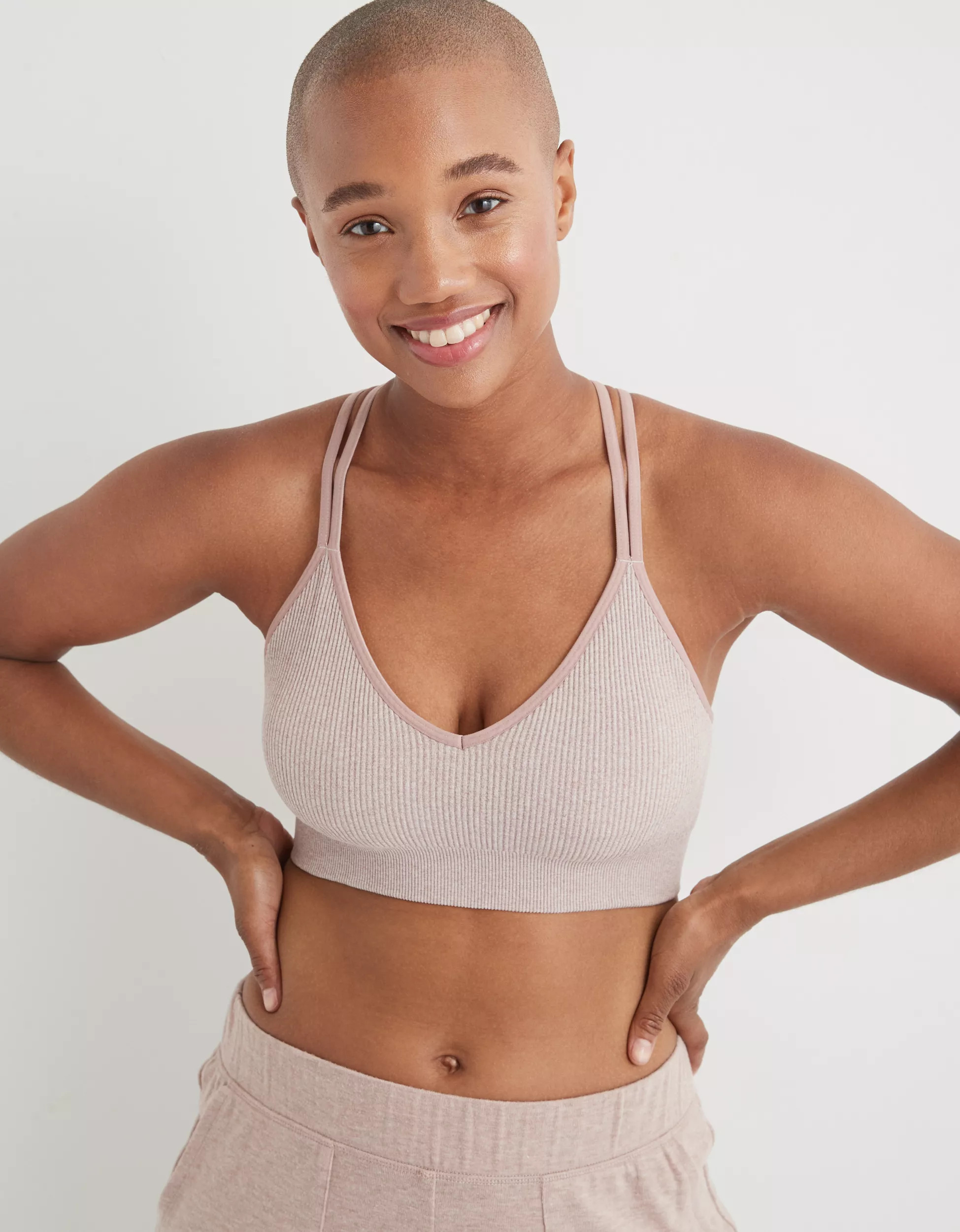 Aerie Seamless Strappy Padded Bralette | Aerie