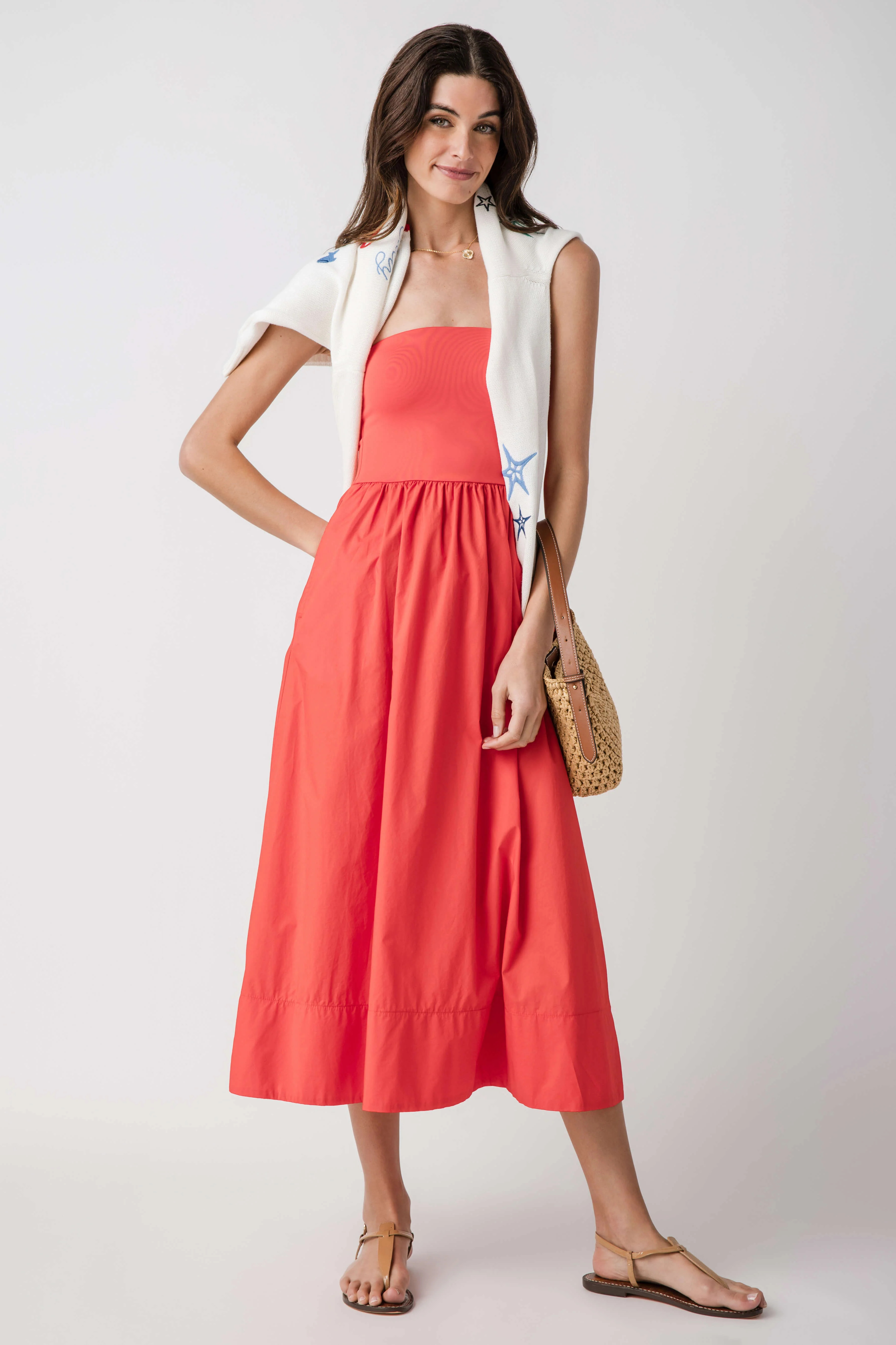 Z Supply Sunsought Strapless Midi Dress | Social Threads