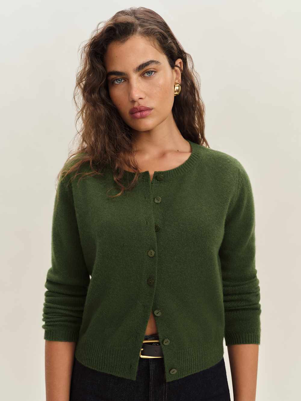 Clara Cashmere Crew Cardigan | Reformation (Global)