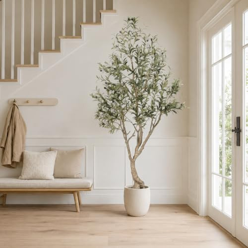 PHYTREE 6FT Olive Trees Artificial Indoor - Thick Trunk & Lifelike Fruits | Amazon (US)