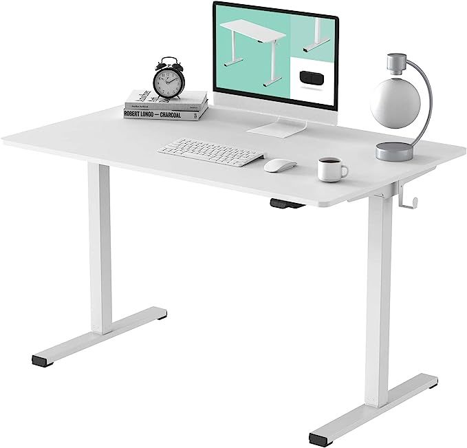 FLEXISPOT Essential White Standing Desk 48 x 24 Inches Whole-Piece Desk Board Electric Stand Up D... | Amazon (US)