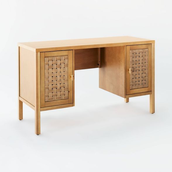 Palmdale Executive Desk Natural - Threshold&#8482; designed with Studio McGee | Target