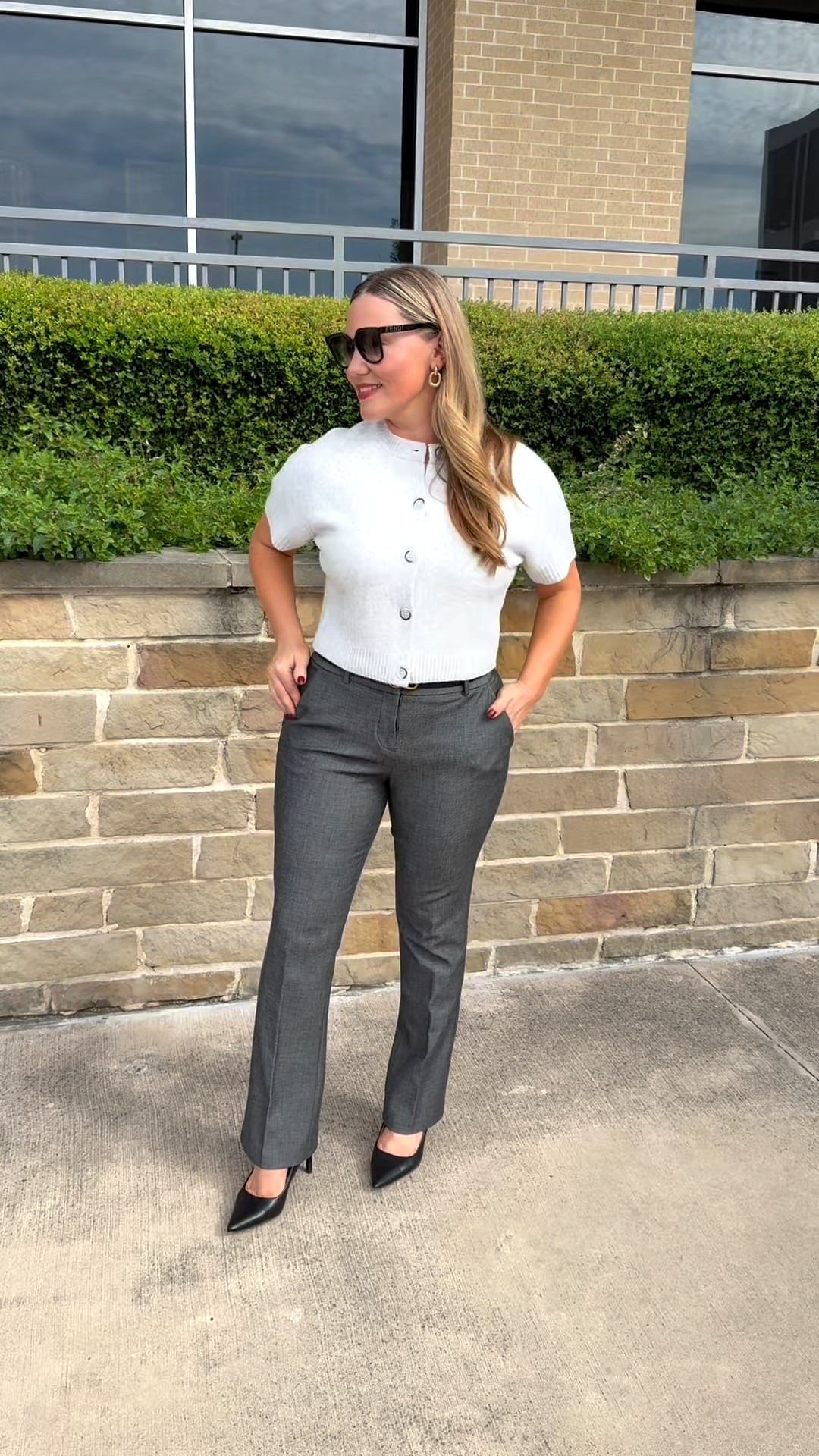 Love this office look! So comfy yet chic for the long office days! 

Office outfit, Workwear, Fall fashion, Fall workwear, trousers, Heels, sunglasses 

#LTKSeasonal #LTKStyleTip #LTKWorkwear