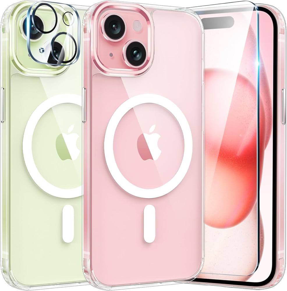 FNTCASE for iPhone 15-Plus Phone Case: Clear Case Military Grade Shockproof Protective Magnetic C... | Amazon (US)