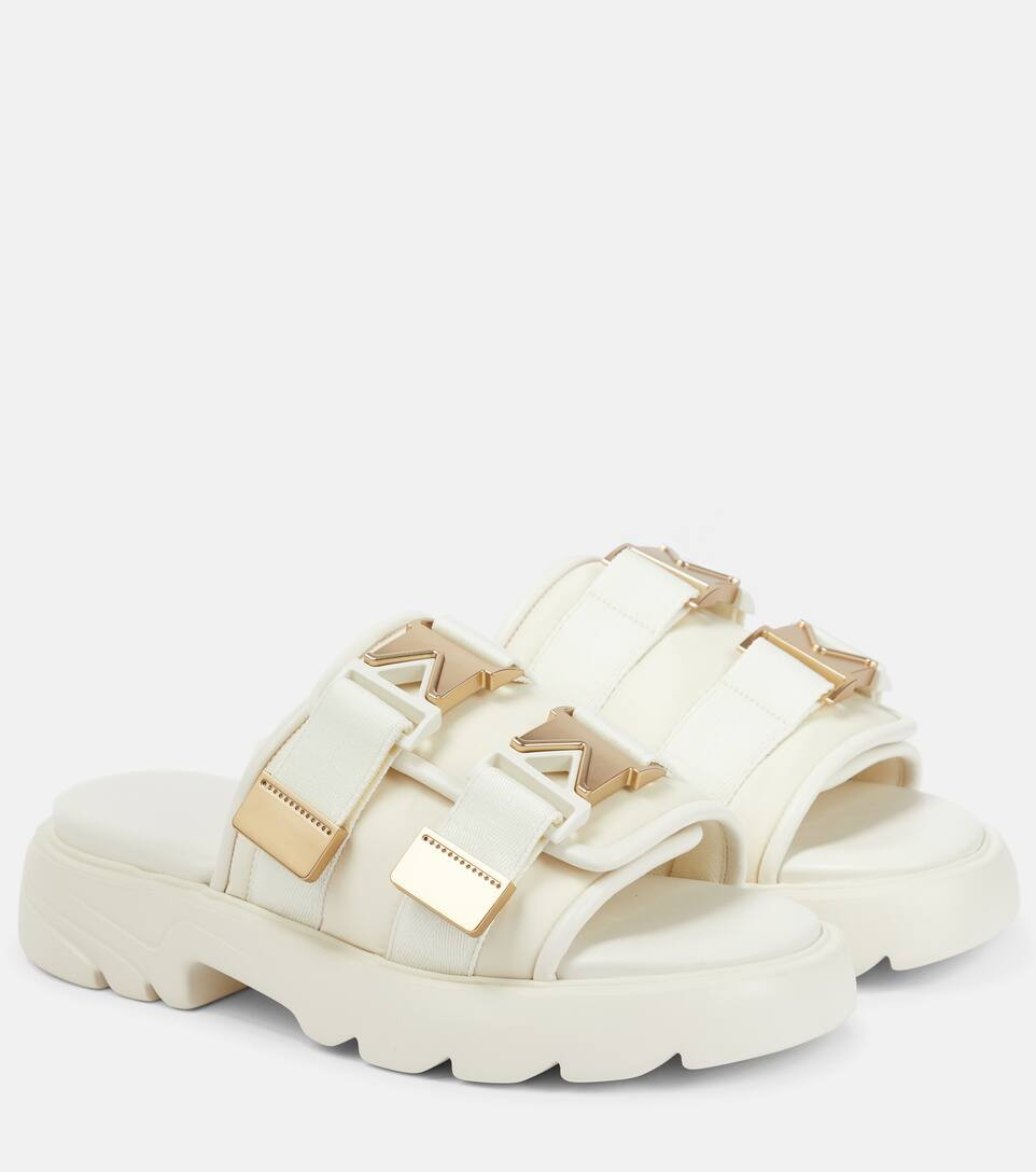 Flash leather-trimmed sandals | Mytheresa (US/CA)