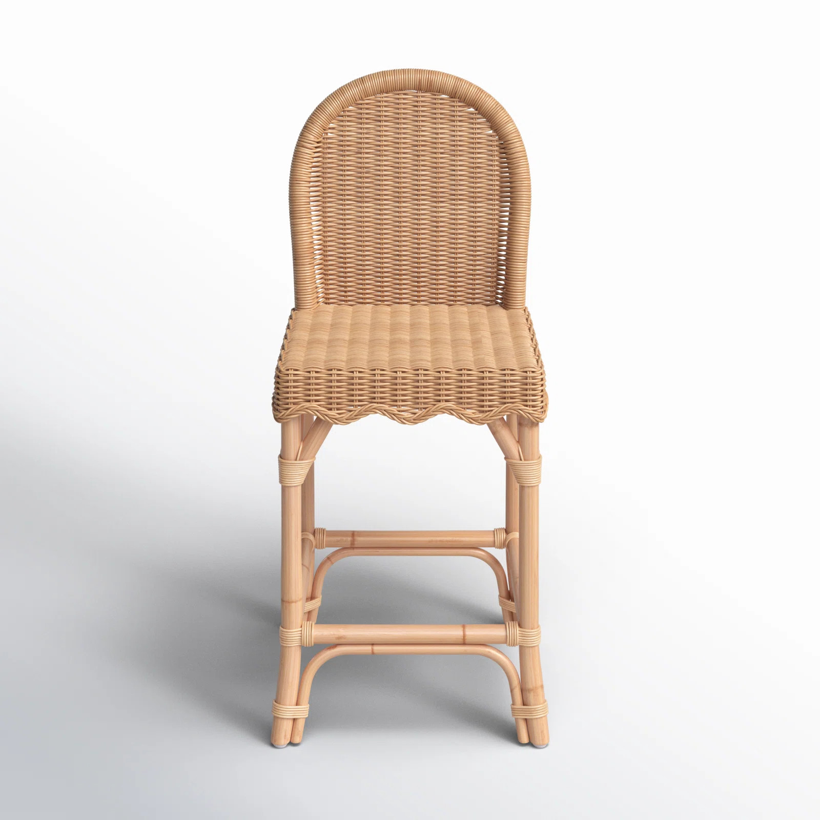 Birch Lane™ Eddis Rattan Scalloped Edge Bar Stool | Wayfair | Wayfair North America