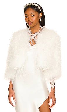 Bubish Dahlia Feather Jacket in White from Revolve.com | Revolve Clothing (Global)