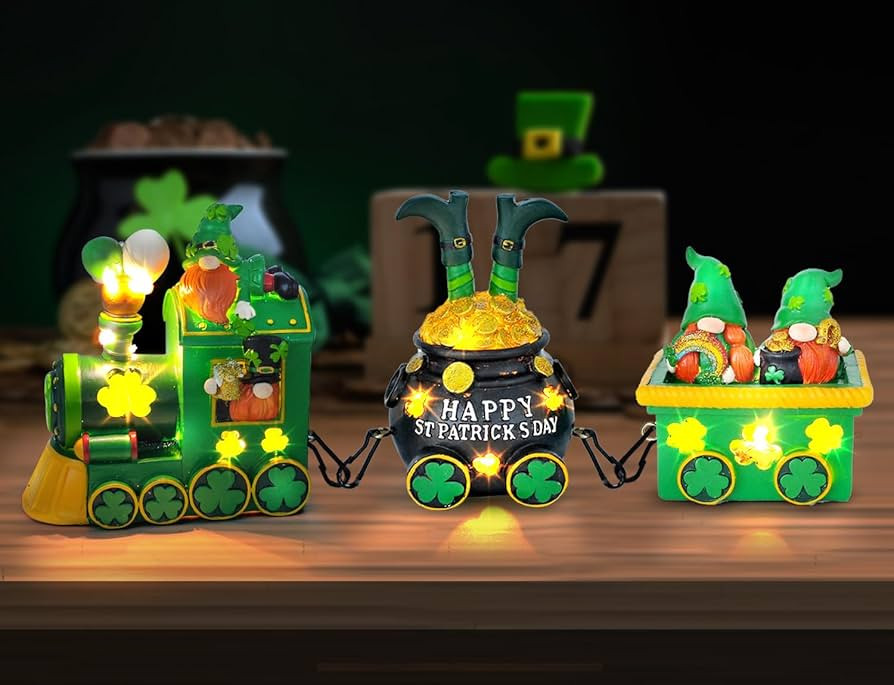 Hexagram St Patricks Day Decorations, Lighted St Patricks Day Gnomes Decor, Saint Patrick Decorat... | Amazon (US)