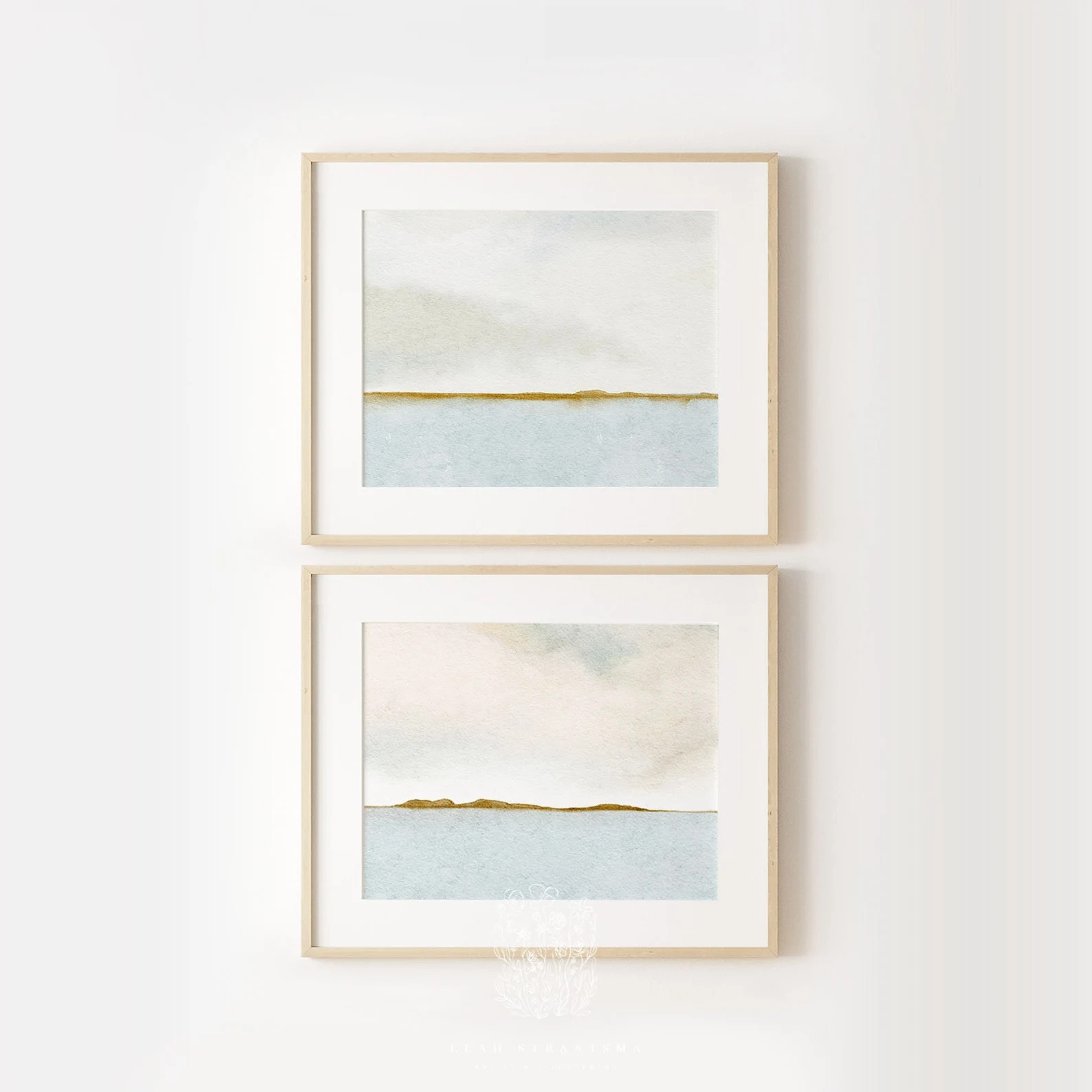Coastal Wall Art, Printable Wall Art, Landscape Print Set, Watercolor Lake Print, Cottage Decor, ... | Etsy (Global)