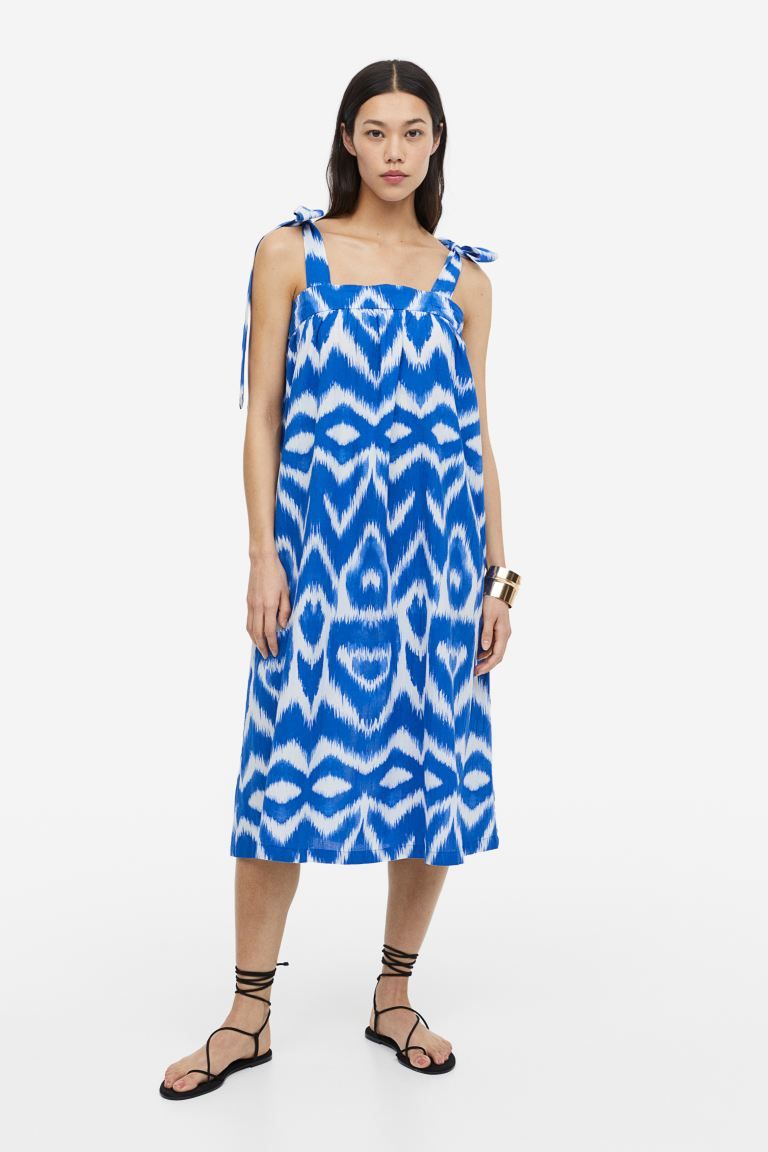 Cotton Dress with Tie-top Shoulder Straps | H&M (US + CA)