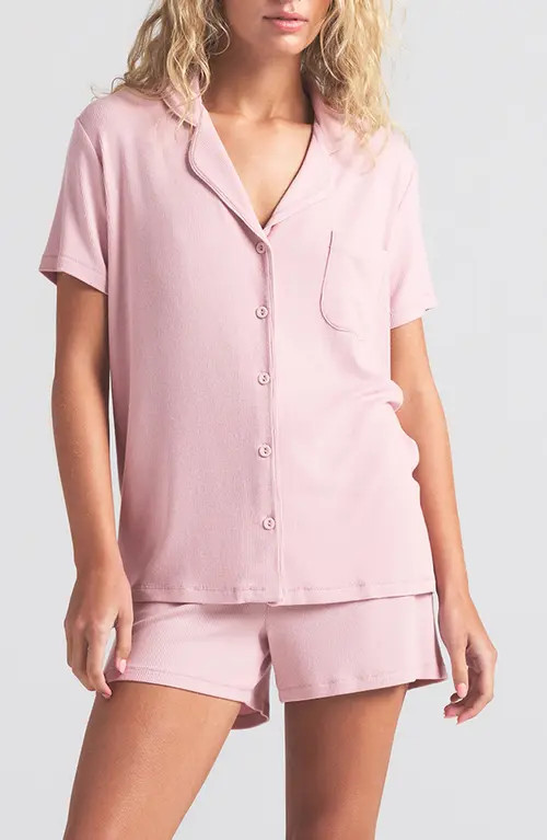 SKIMS Soft Lounge Short Sleep Set in Morganite at Nordstrom, Size Xx-Small | Nordstrom