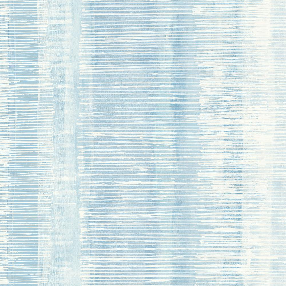 Seabrook Designs Tikki Natural Ombre Blue Oasis Faux Paper Strippable Roll (Covers 60.75 sq. ft.)... | The Home Depot