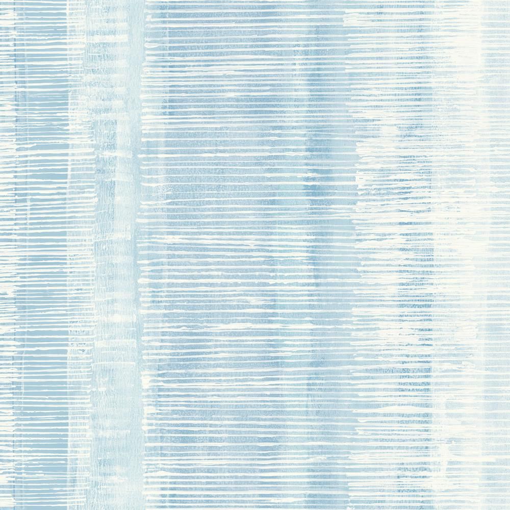 Seabrook Designs Tikki Natural Ombre Blue Oasis Faux Paper Strippable Roll (Covers 60.75 sq. ft.)... | The Home Depot