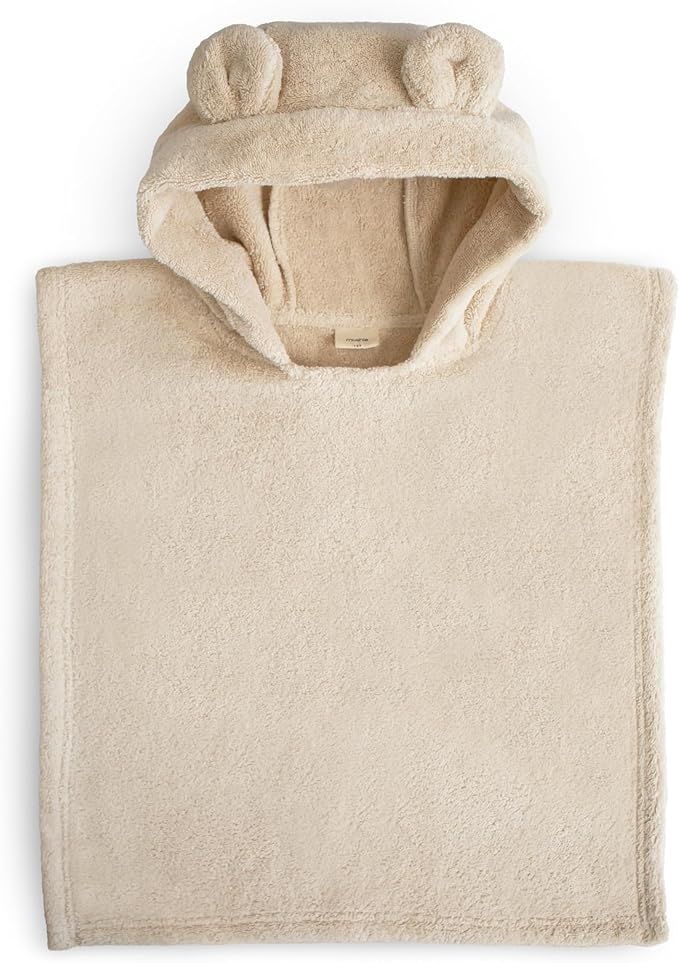 mushie Poncho Towel for Toddlers and Kids (Fog) | Organic Terry Cotton | Ages 1-3 Years | Amazon (US)