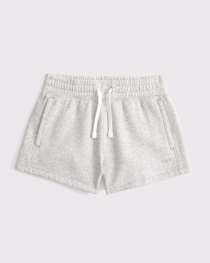 abercrombie kids girls essential sunday shorts in light gray - size 11/12 | Abercrombie & Fitch (US)