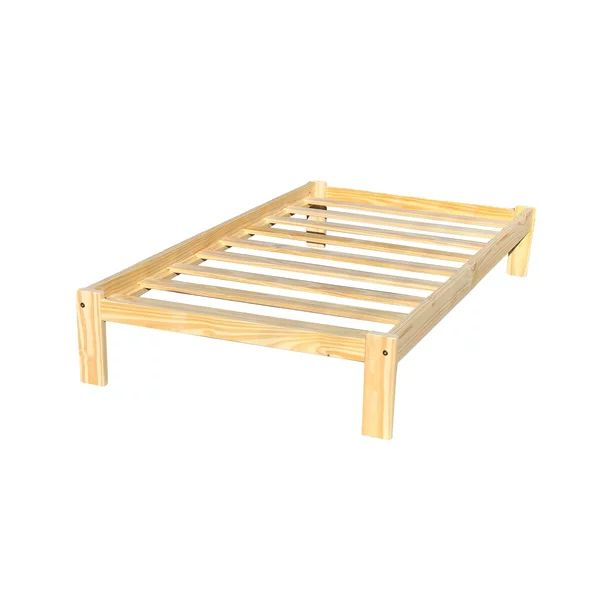 Alaska Wooden Twin XL Bed Platform Bed Solid Pine Wood Twin XL Size Bed Unfinished - Walmart.com | Walmart (US)